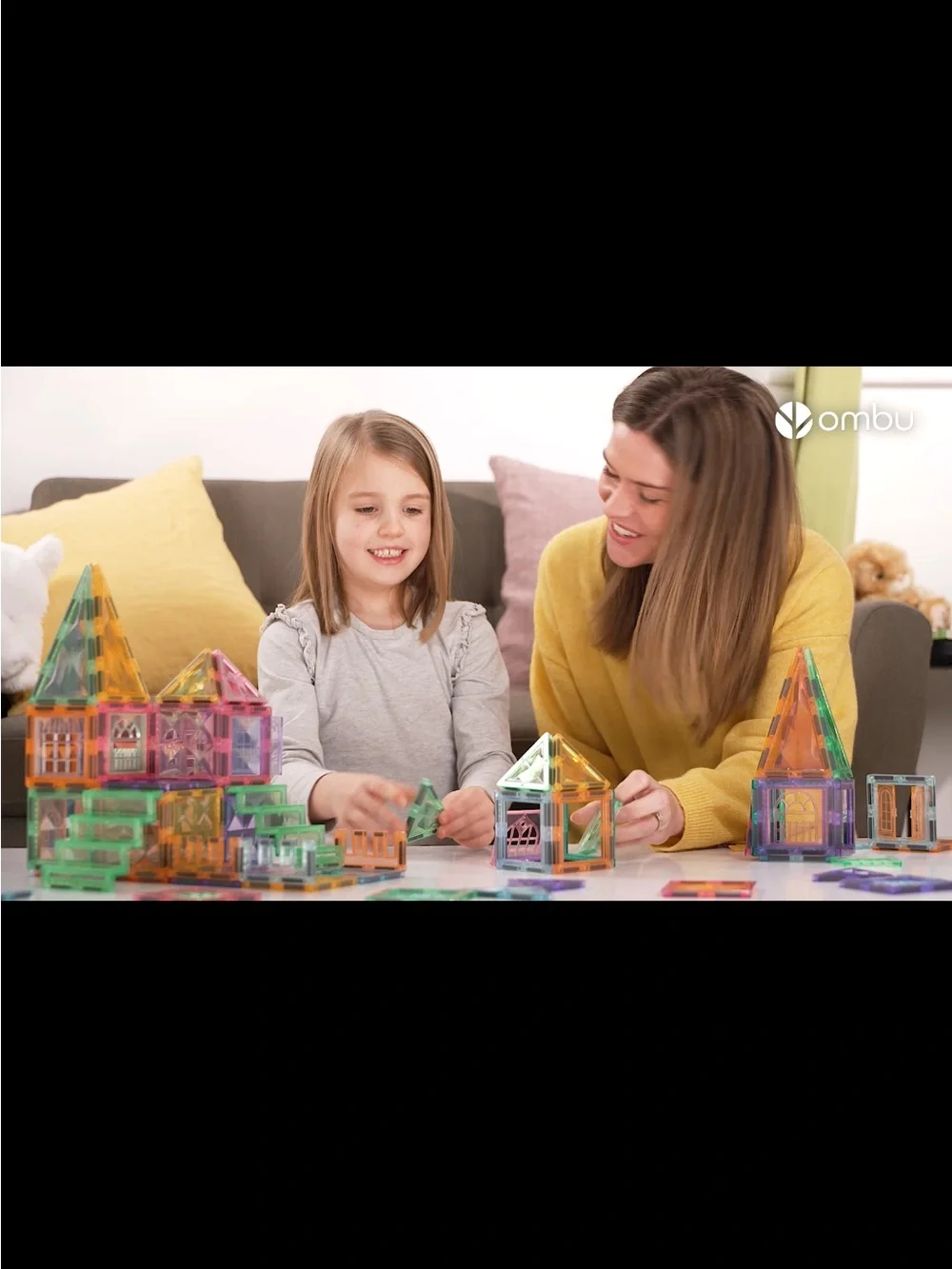 Ombu Magnetic Tiles 102 Piece Set And 1 Storage Bag